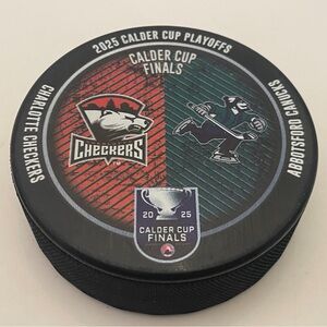 AHL 2025 Calder Cup Playoffs Finals Abbotsford Canucks Charlotte Checkers Puck